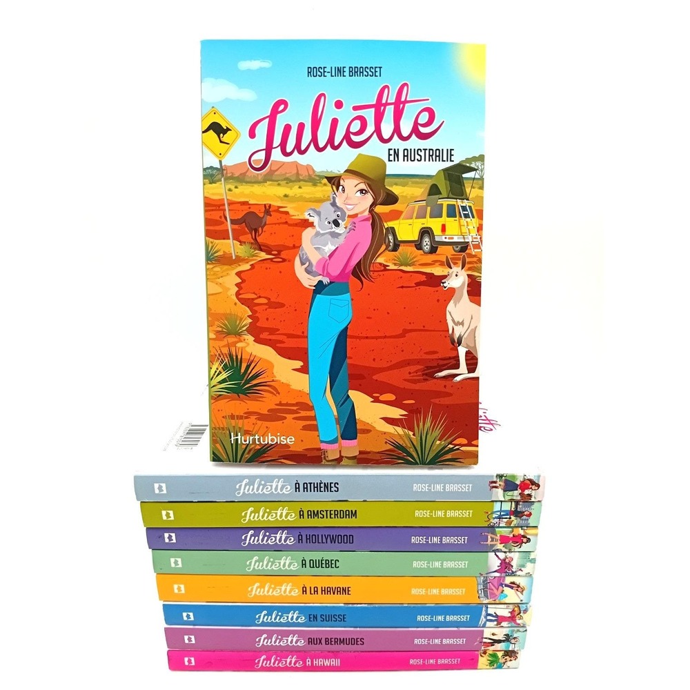 Juliette Series Lot 9 French Books Rose-Line Brasset Hurtubise Travel VG
